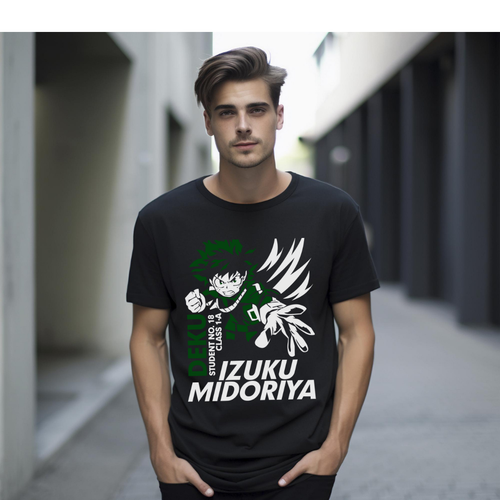 Iziku midoriya printed t-shirt